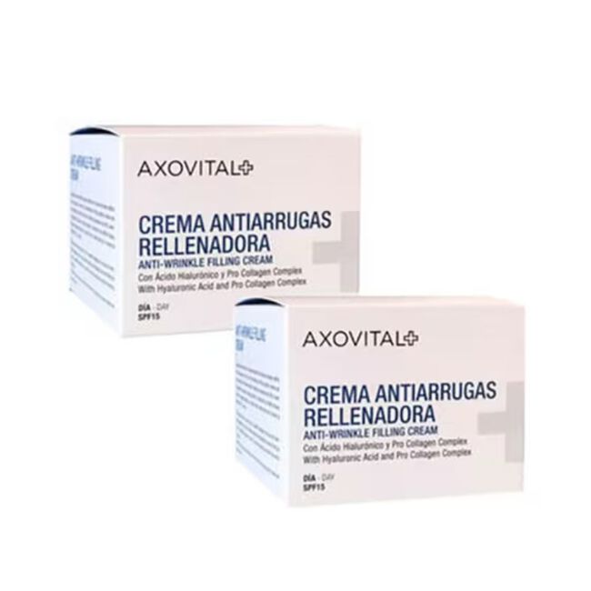 Axovital Crema Antiarrugas Rellenadora SPF15 Pack 2 unidades