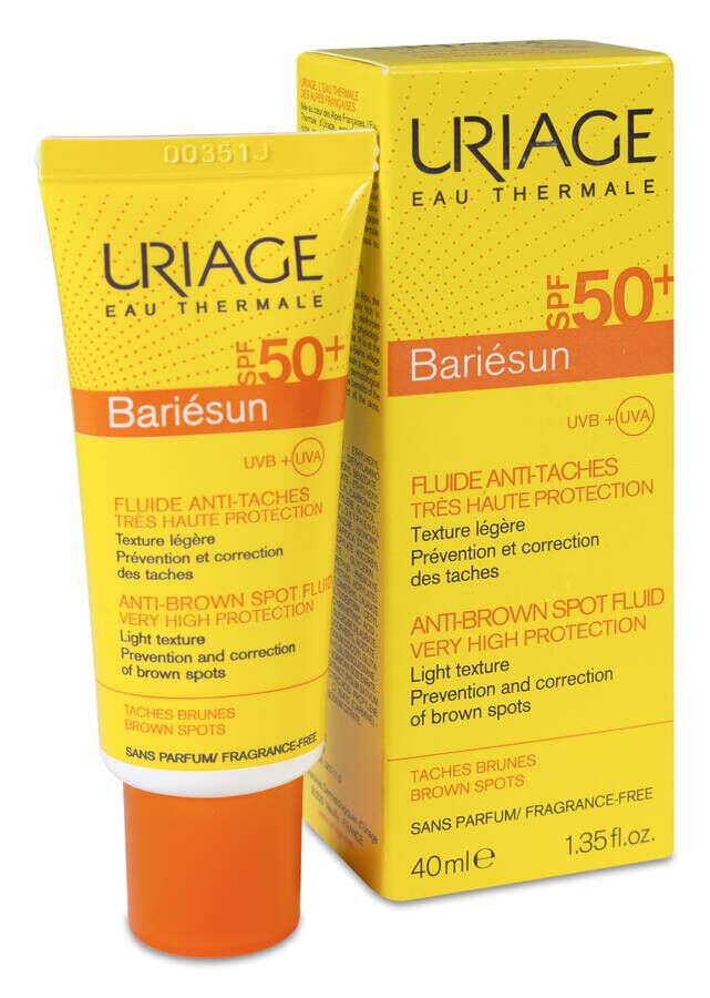 Uriage Fluido Antimanchas Bari&eacute;sun SPF50+, 40 ml