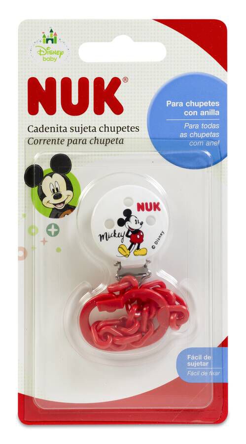 NUK Cinta Sujeta Chupetes Mickey, 1 Unidad