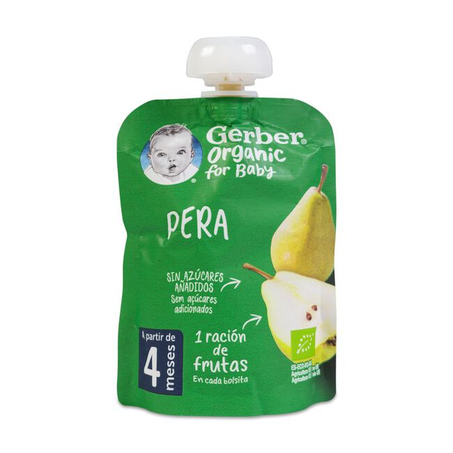 Gerber Pouch Organic Pera, 90 g