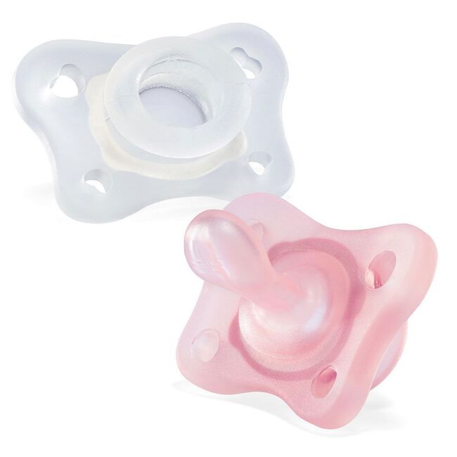 Chicco Set de Dos Chupetes Minisoft 0-2 Meses , 2 Unidades