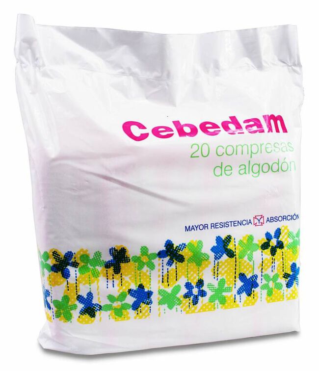 Cebedam Compresas Algodón, 20 Unidades