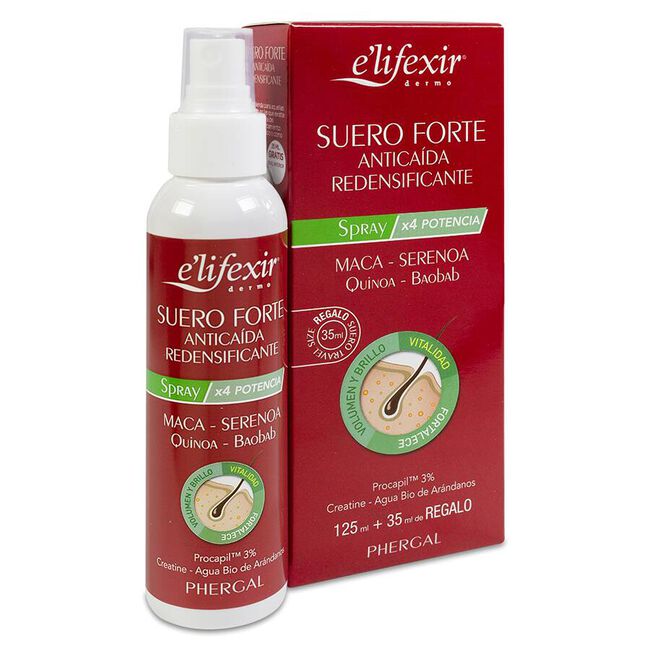 Elifexir Dermo Suero Forte Anticaída Redensificante, 125 ml + 35 ml de Regalo