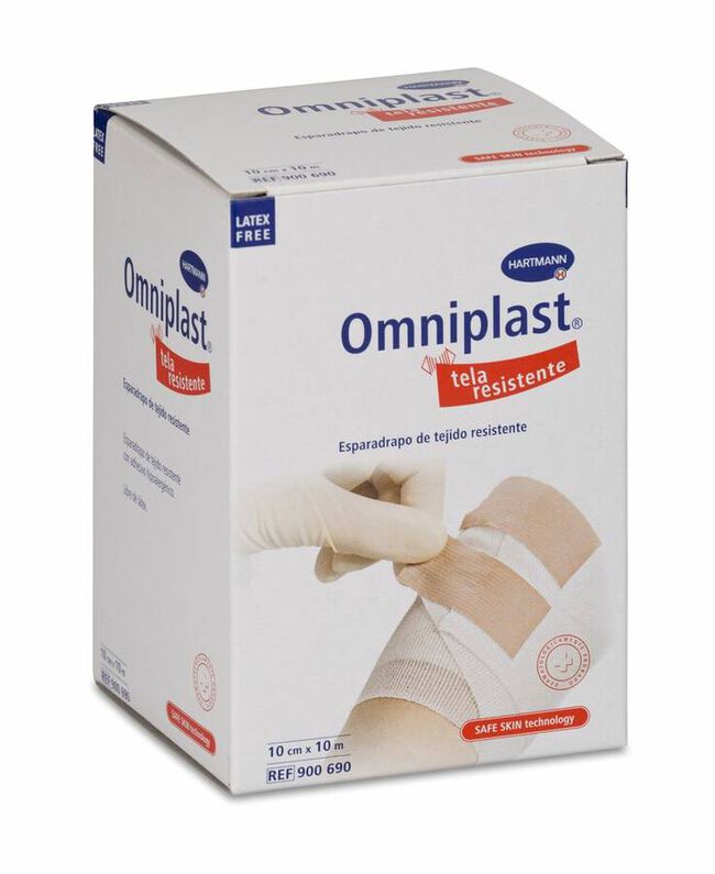 Hartmann Omniplast Esparadrapo Tejido Resistente 10 m x 10 cm, 1 Ud