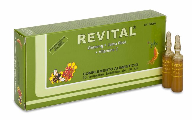 Revital Ginseng + Jalea Real + VitaminaC, 20 Uds