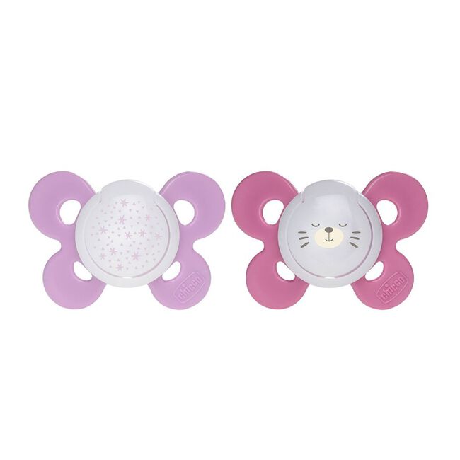 Chicco Physio Comfort Chupete de Silicona de 16-36 Meses Tonos Rosas, 2 Unidades