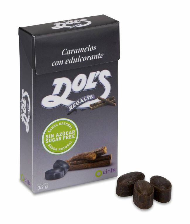 Dol'S Caramelos Sin Azúcar Caja Sabor Regaliz, 35 g