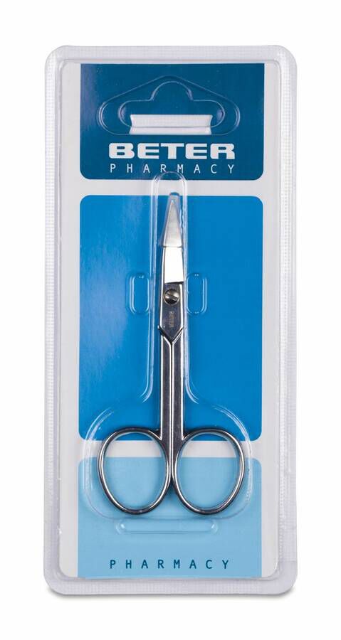 Beter Tijera Manicura Uñas Curva Cromada, 1 Ud