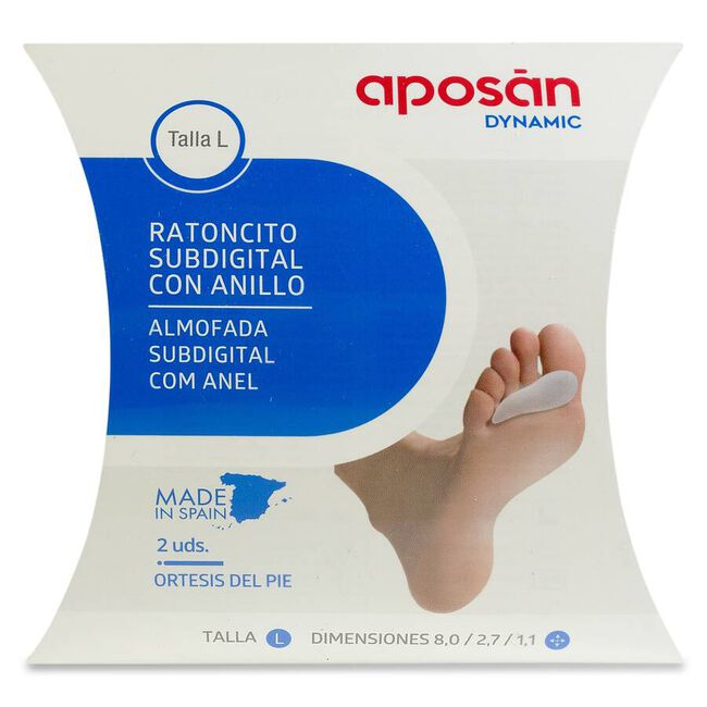 Aposán Dynamic Ratoncito Subdigital con Anillo Talla L, 2 Unidades