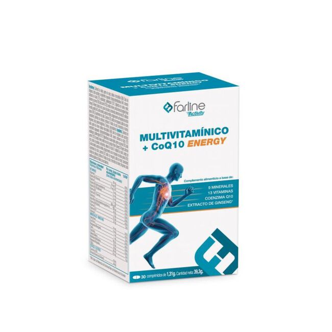 Farline Multivitamínico Energy CoQ10 + Ginseng, 30 Cápsulas