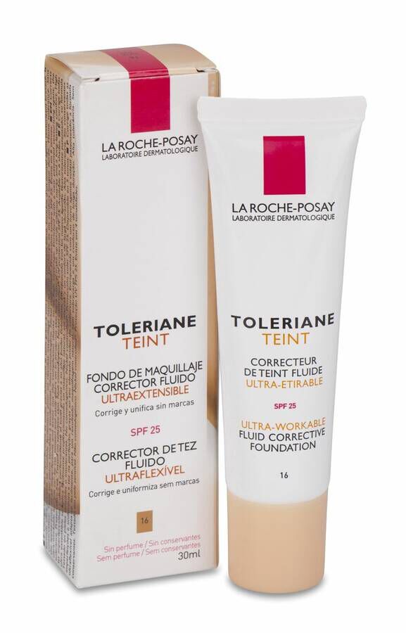 La Roche-PosayToleriane Fondo De Tono Corrector Fluido Nº 16 Halé, 30 ml