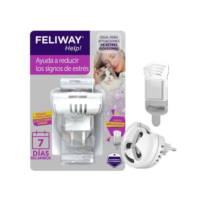 Distrivet Feliway Help Difusor + Recambio, 2 unidades