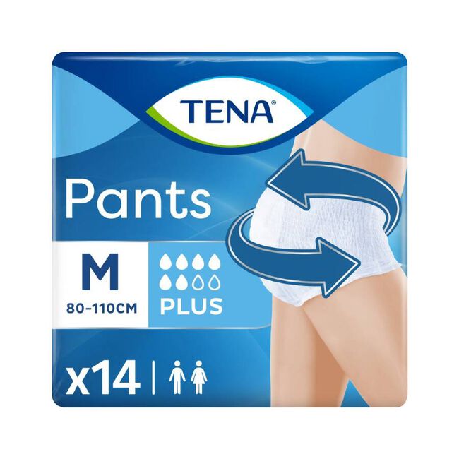 Tena Pants Plus Absorbente Anatómico Talla M, 14 Uds