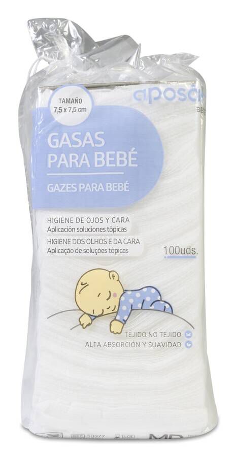Comprar Aposán Gasas para Bebé, 100 Uds