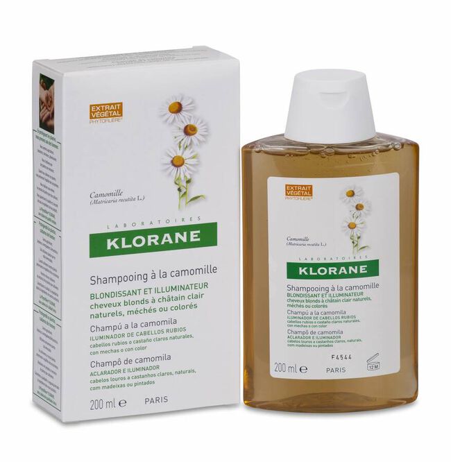 Klorane Champú Reflejos Dorados al Extracto de Camomila, 200 ml