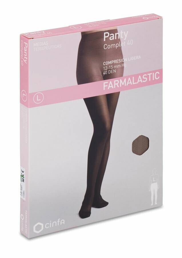 Farmalastic Panty Complet 40 Compresión Ligera Camel Mediana, 1 Ud