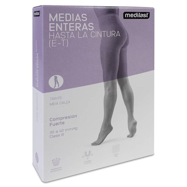 Medilast Panty Compresión Fuerte T4 Negro 141, 1 ud