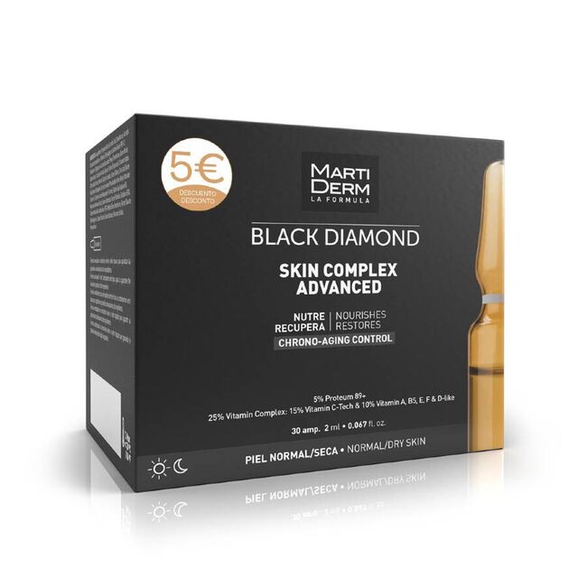 Promoción MartiDerm Black Diamond Skin Complex Advanced, 30 ampollas