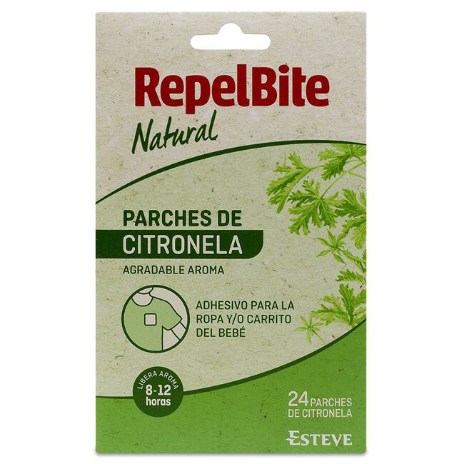 Repel Bite Natural Parches Ropa Con Citronella, 24 Uds