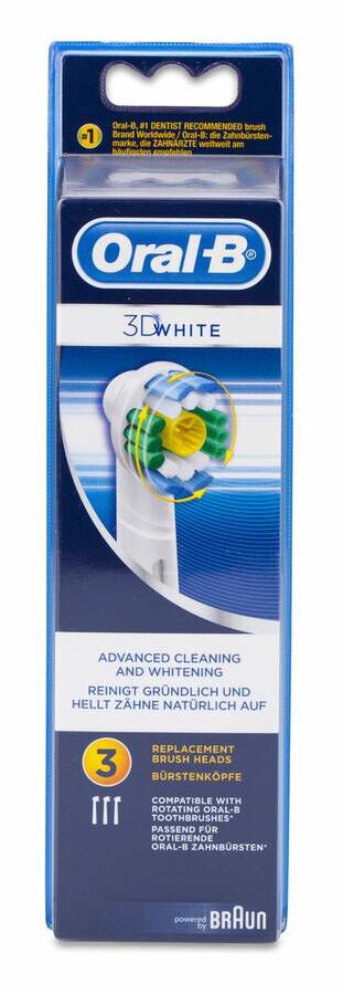 Oral-B 3D White Recambios Cepillo Eléctrico Recargable, 3 Uds