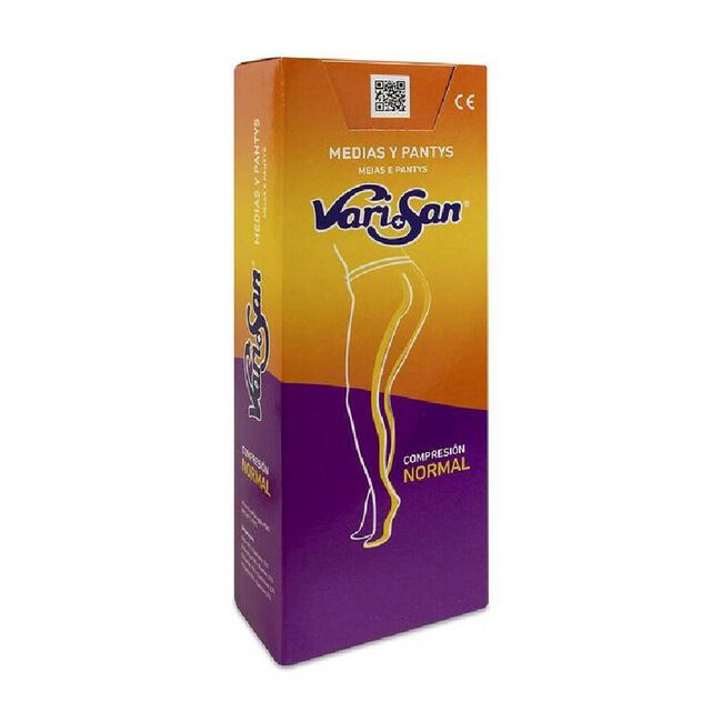 Varisan Media Corta de Compresión Normal Talla 4 de Color Beige, 1 Par