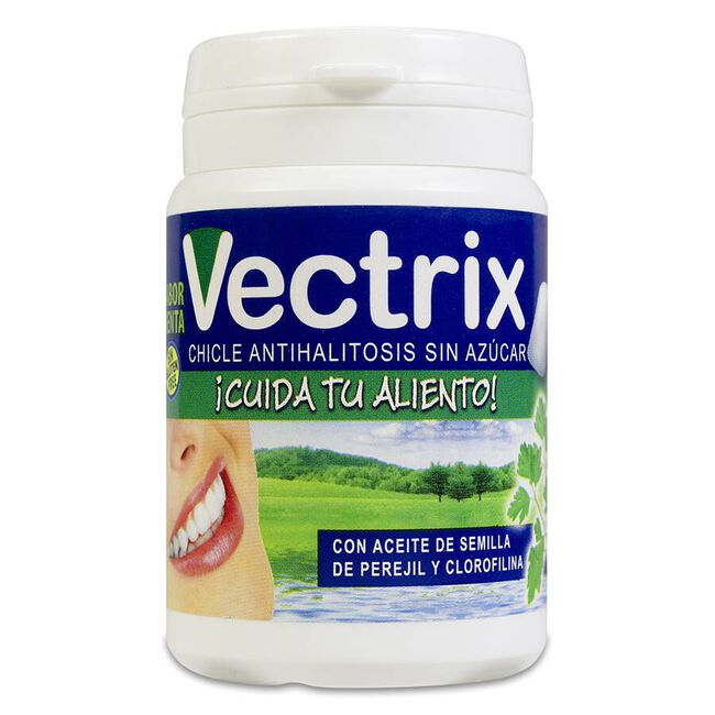Vectrix Chicle sin Azúcar Antihalitosis Bote, 33 unidades