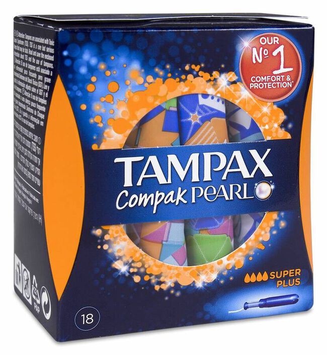 Tampax Compak Pearl Super Plus, 18 Uds