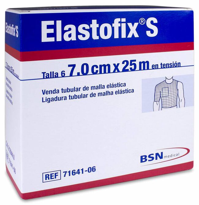 Elastofix S Talla 6 7 cm x 25 m, 1 Ud