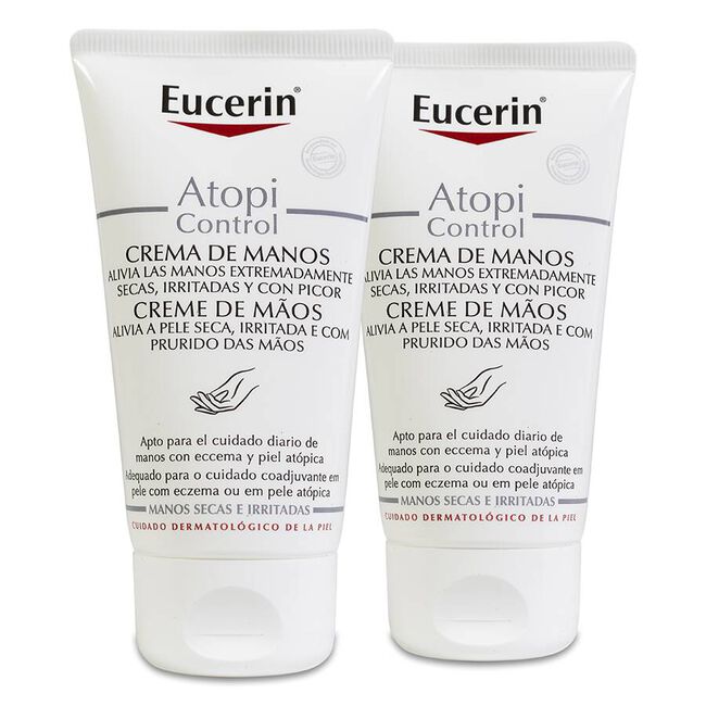 Duplo Eucerin Atopi Control Crema de Manos, 75 ml + 75 ml
