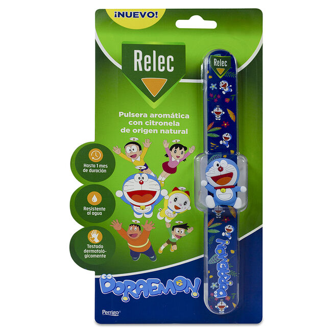 Relec Pulsera con Citronela Doraemon, 1 Unidad