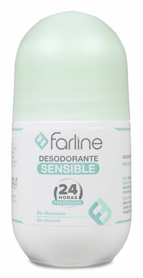 Farline Desodorante Piel Sensible 24 Horas Roll-On, 50 ml