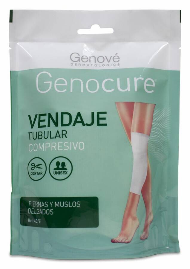 Genocure Vendaje Tubular Compresivo Piernas y Muslos Delgados Ref.40, 1 Ud