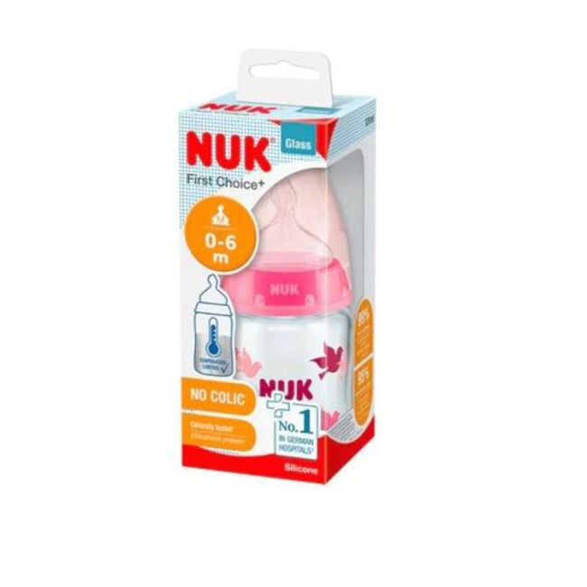 Nuk Biberón FC+TC Silicona Niña 0-6 meses, 120 ml