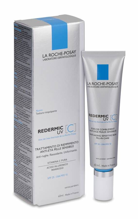 La Roche-Posay Redermic C UV SPF 25 Tratamiento de Relleno Antiedad Piel Sensible, 40 ml