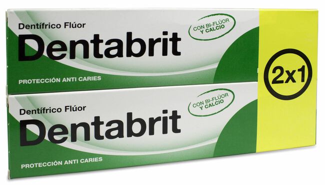 Duplo Dentabrit Flúor Pasta Dentífrica 125 ml, 2 Uds