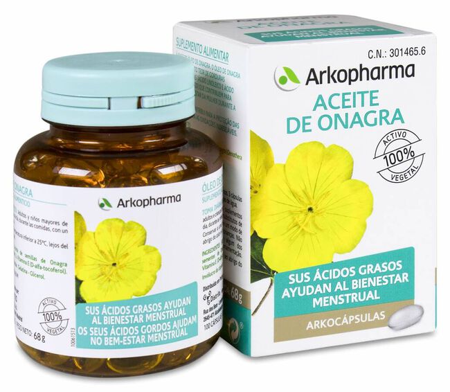 Arkopharma Arkocápsulas Aceite de Onagra, 100 Perlas