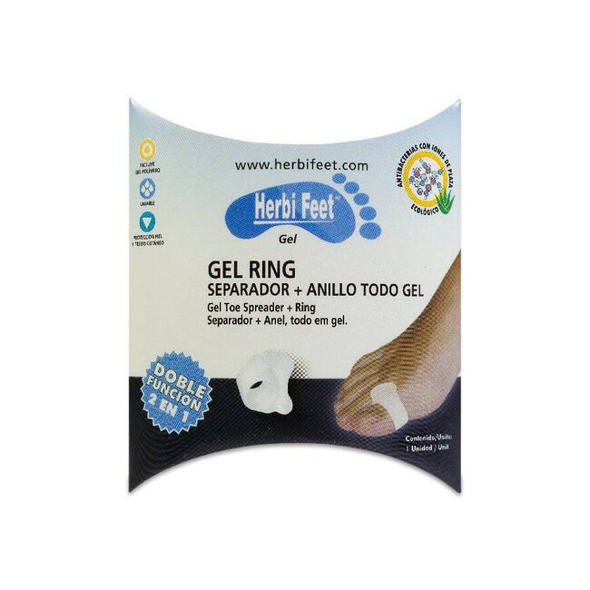 Herbi Feet Gel Ring Separador + Anillo Todo Gel, 1 Unidad´