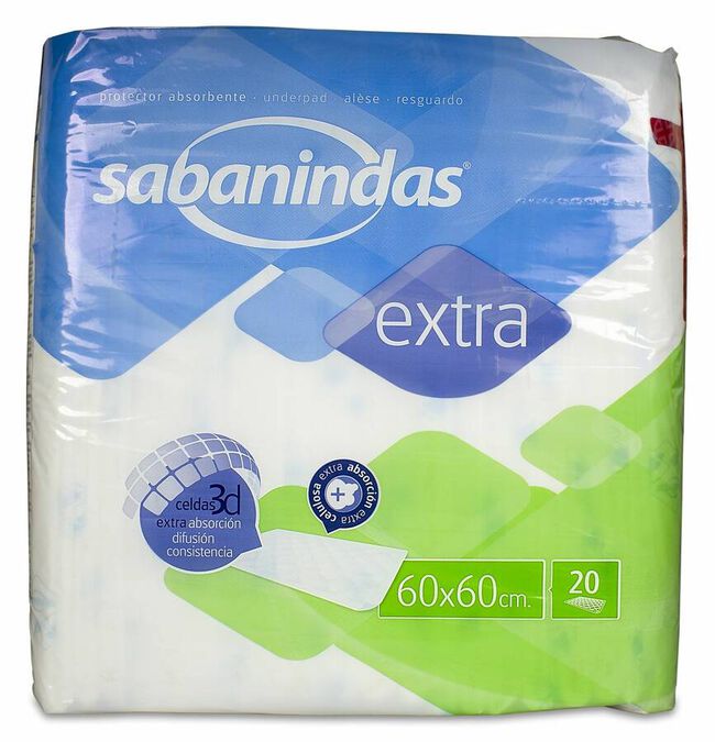 Sabanindas Extra 60X60, 20 Uds