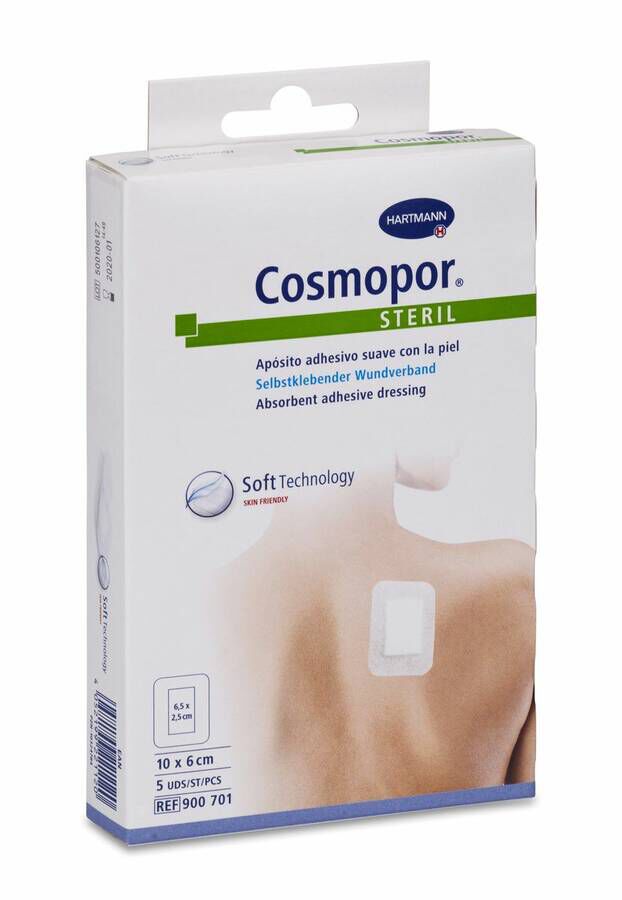 Cosmopor Steril Apósito 10 x 6 cm, 5 Uds