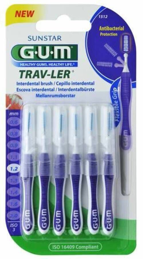 GUM Interdental Trav-Ler 1,2 mm, 6 Uds