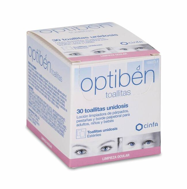 Optiben Toallita con Loción Limpiadora Higiene, 30 Uds