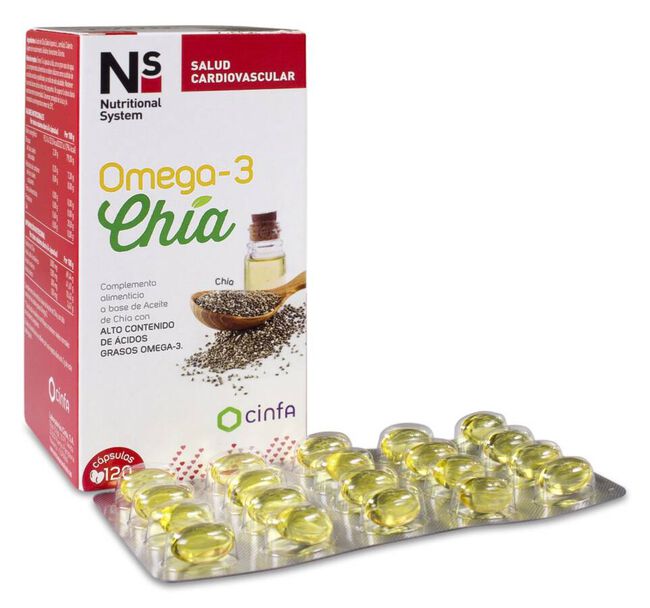 Ns Omega-3 Chía, 120 Cápsulas