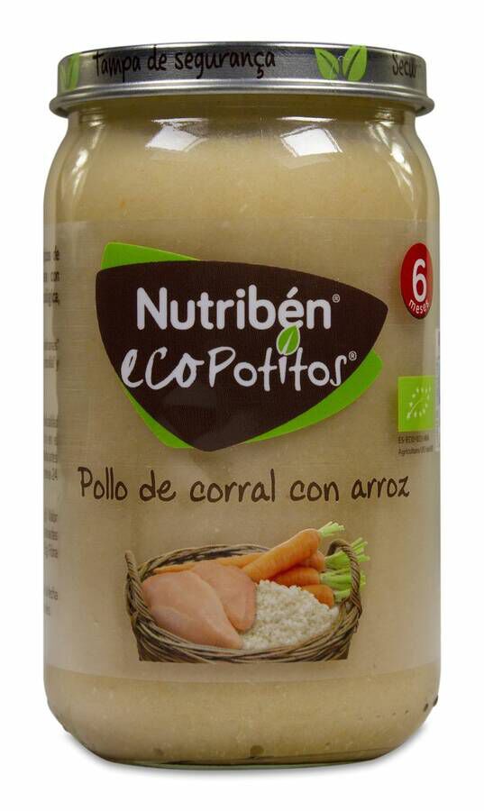 Nutribén Ecopotitos Pollo de Corral con Arroz, 1 Ud