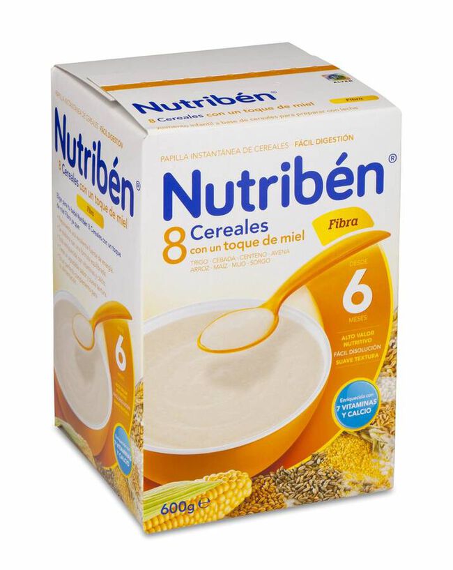 Nutribén 8 Cereales y Miel Fibra, 600 g
