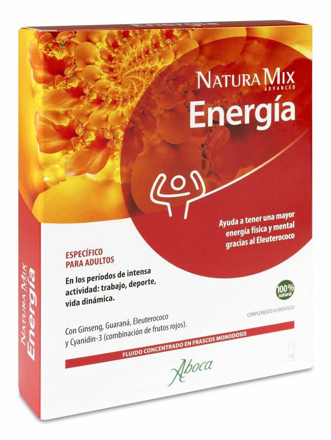 Aboca Natura Mix Advanced Energía, 10 Frascos Monodosis