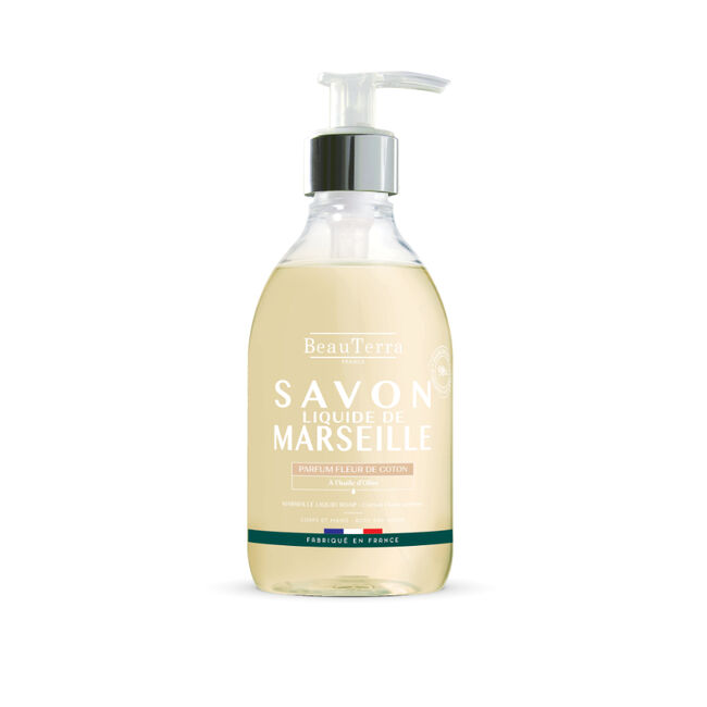 Beauterra Jabón de Marsella Flor de Algodón, 300 ml