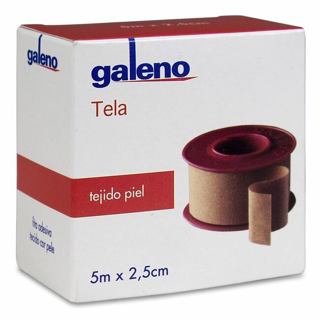 Galeno Esparadrapo Tejido Piel 5 m x 2,5 cm, 1 Ud