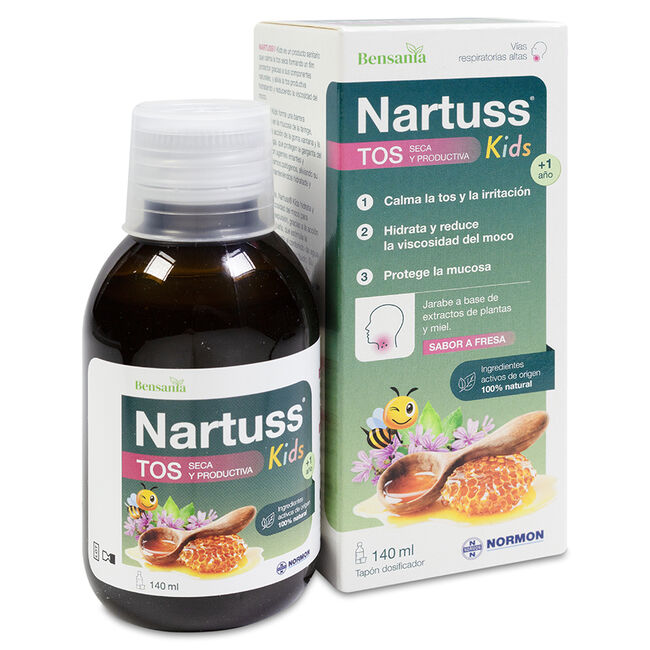 Normon Bensania Nartuss Kids Tos Seca y Productiva, 140 ml