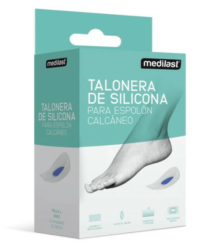 Medilast Talonera de Silicona para Espolón Calcáneo Talla L, 2 Uds