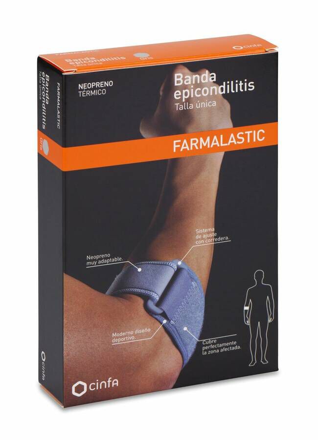 Farmalastic Banda Epicondilitis Neopreno Talla Única, 1 Ud